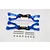 GPM Blue Aluminium X-Maxx Front or Rear Upper Suspension Arm Pair w/ Suspension Pin TXM054SN-B-BK