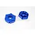 GPM Blue Aluminium 24mm Claw Wheel Hexes w/ 3mm Offset 2Pcs TXM006/+3-B