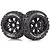 Louise 4.7/5.5" Baja 5B Front B-ulldoze Tyres on Black Spoke Rims - Beadlocked Wheels 2Pcs L-T3268B