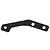 A black aluminium right chassis brace for a Rovan Baja 4WD RC car, featuring three mounting holes and an angled design.