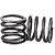 Two dark grey metal coil springs for Rovan Baja RC cars, shown side by side against a white background.