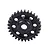 A black metal 29-tooth drive gear for an RC car with a central hole and six circular weight-reduction holes.