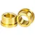 Two small brass-coloured flanged bushings for RC vehicles shown against a white background.