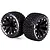 Louise 2.8" ST-Hummer Tyres on (1/2 Offset) Black Rims - Glued Wheels 2Pcs L-T3209BH