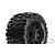 Pro-Line 2.8" Trencher Tyres on Black Raid Rims - Glued Wheels 2Pcs 1170-10