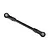 A black Traxxas TRX-4 steel suspension link with pre-installed rod ends against a white background.