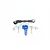 GPM Blue Aluminium Rustler 4x4 25T Servo Horn w/ Spring Steel Steering Linkage RUS416025ST-B