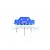 GPM Blue Aluminium Rustler 4x4 Rear Lower Suspension Arm Pin Brace RUS4009-B