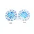 GPM Blue Aluminium Rustler 4x4 +2mm Disk Brake Clawed Wheel Hexs 2Pcs RUS4010DX+2-B