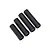 Four black plastic cylindrical driveshaft extension sleeves for Traxxas TRX-4 RC vehicles arranged diagonally on a white background.