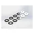 Ten ARRMA steel washers arranged in two columns of five on a plain white background.