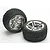 Traxxas 2.8" Victory Tyres on Chrome Twin-Spoke Rims - Glued Wheels 2Pcs 5573