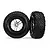 Traxxas 2.2/3.0" Off Road Tyres on Satin Chrome/Black Rims - Glued Wheels 2Pcs 6892