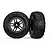 Traxxas 2.2/3.0" Off Road Tyres on Black/Satin Chrome Rims - Glued Wheels 2Pcs 5889