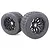 Rovan 4.7/5.5" Baja 5B Rear Tarmac Buster Tyres on Black Mesh Rims - Beadlocked Wheels 2Pcs 85447