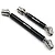 Yeah Racing Black Stainless Steel & Aluminium SCX10 II Centre Front & Rear Drive Shaft Set 2Pc AXSC-003BK