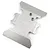 A silver stainless steel centre skid plate for an RC crawler, featuring the Yeah Racing logo etched on the surface.