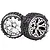 Louise 2.8" ST-Jumbo Tyres on (1/2 Offset) Chrome Rims - Glued Wheels 2Pcs L-T3210CH