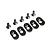 Losi 5IVE-T 2.0 Black Engine Mount Inserts & Screws (18T) 5pcs LOS252099