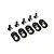 Five black metal engine mount inserts and five matching flat-head screws for a Losi 5IVE-T 2.0 RC car.