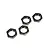 Losi Black Aluminium 18mm Serrated Wheel Nuts 4Pcs LOS252098