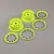 Losi 4.7/5.5" 5IVE-T 2.0 Flo Yellow Rims & Beadlock Set 2Pcs LOS45024