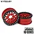 Vanquish Red Aluminium 2.2" KMC XD229 Rims 2Pcs w/ Black Beadlock Rings VPS08044