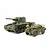 Tamiya 1/35 Japanese Type 1 Self-Propelled Gun w/ Type 95 Light Kurgoane 4x4 Staff Car Scaled Plastic Model Kit 25187