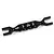 A black aluminium 4-in-1 multi-purpose turnbuckle spanner tool with size markings 3, 2.5, and 2 printed on the handle.