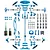 Yeah Racing Blue Aluminium Tamiya TT-02 Conversion Kit CK-TT02BU