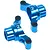 Yeah Racing Blue Aluminium Tamiya TT-02 Rear Hubs w/ 2 Degree Toe-In 2Pcs TT02-007-2BU