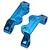 Yeah Racing Blue Aluminium Tamiya TT-02 Front & Rear Upper Suspension Arm Pin Mounts 2Pcs TT02-010BU