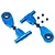 Yeah Racing Blue Aluminium Tamiya TT-02 Adjustable Front Upper Suspension Arms 2Pcs TT02-003BU