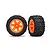 Traxxas 2.8" Talon Extreme Tyres on Orange RXT Rims (2WD Rear) - Glued Wheels 2Pcs 6774A