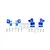 GPM Blue Aluminium Outcast Front & Rear Body Post Mount Set MAO201FRB-B