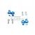 GPM Blue ARRMA Granite Front & Rear Magnetic Body Mount Set MAG201FRA-B