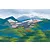 Box art painting of a Nanchang Q-5C jet aircraft in flight over mountains, dropping bombs.