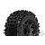 Pro-Line 2.8" Badlands Tyres on Black Raid Rims - Glued Wheels 2Pcs 1173-10