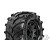 Pro-Line 2.8" Masher Tyres on Black Raid Rims - Glued Wheels 2Pcs 1192-10
