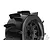 Pro-Line 2.8" Sand Paw Tyres on Black Raid Rims - Glued Wheels 2Pcs 1186-10