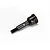 A single black steel CVD wheel axle for Traxxas RC vehicles, shown against a white background.