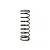 A single black coil spring for an RC car shock absorber, standing vertically against a white background.