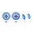 GPM Blue Aluminium Traxxas GT 4-Tec 2.0 +1mm Front or Rear Disc Brake & Calipers 4Pcs GT006AB-B