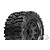 Pro-Line 2.8" Trencher HP Belted Tyres on Black Raid Rims - Glued Wheels 2Pcs 10168-10