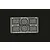 A Tamiya 1/35 scale photo-etched metal grille set for a German King Tiger tank model, featuring rectangular and circular mesh patterns on a single sheet.
