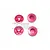 GPM Red Aluminium 17mm Flanged Serrated Wheel Nuts 4Pcs MAK005-R