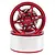 Yeah Racing Red Aluminium 1.9" BXC 6 Spoke Rims 2Pcs w/ Brake Rotors WL-0127RD