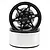 Yeah Racing Black Aluminium 1.9" BXC 6 Spoke Rims 2Pcs w/ Brake Rotors WL-0127BK