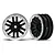Traxxas TRX-4 1.9" Black/Satin Chrome Rims 2Pcs 8271X
