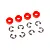 Traxxas Red Piston Dampers & E-Clip Set 8261